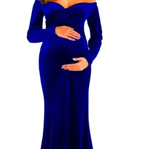 Royal Blue Maternity Dress